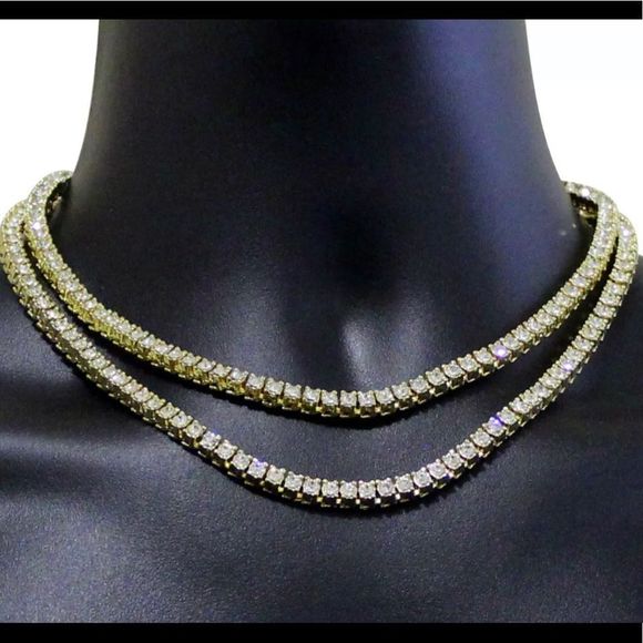 14K Tennis Chain Set - Picture 1 of 4